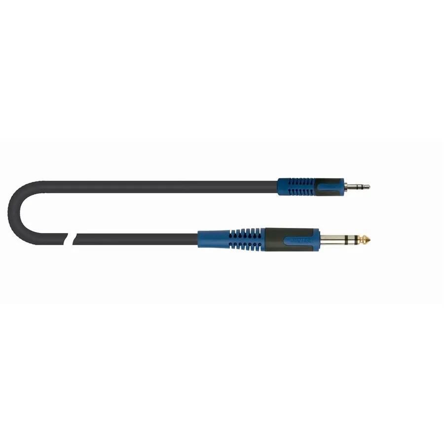 Quik Lok RKSA/139-1 Minijack TRS Stereo 3.5 / Jack TRS Stereo 6.3 1 mt