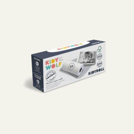 Set 5 rotoli carta termica Kidyprint