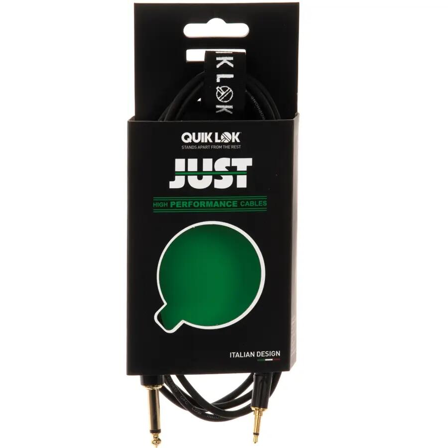 Quik Lok JUST/JM35JM-1 Cavo Minijack 3.5 TS Mono / Jack 6.3 TS Mono 1 mt