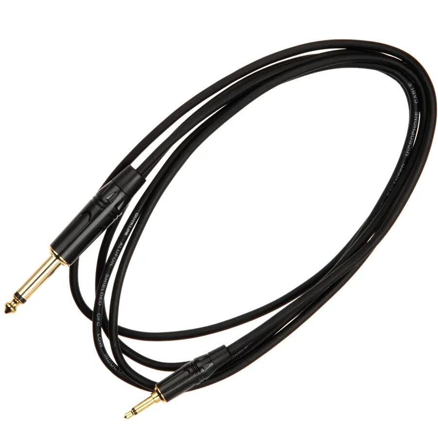 Quik Lok JUST/JM35JM-1 Cavo Minijack 3.5 TS Mono / Jack 6.3 TS Mono 1 mt