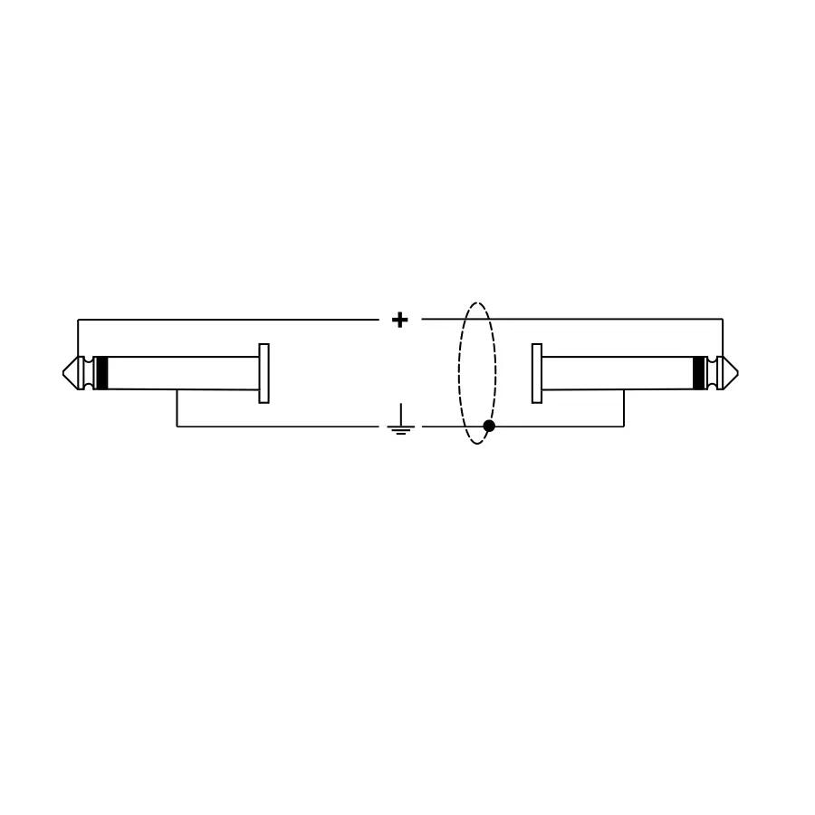 Quik Lok JUST/JM35JM-1 Cavo Minijack 3.5 TS Mono / Jack 6.3 TS Mono 1 mt