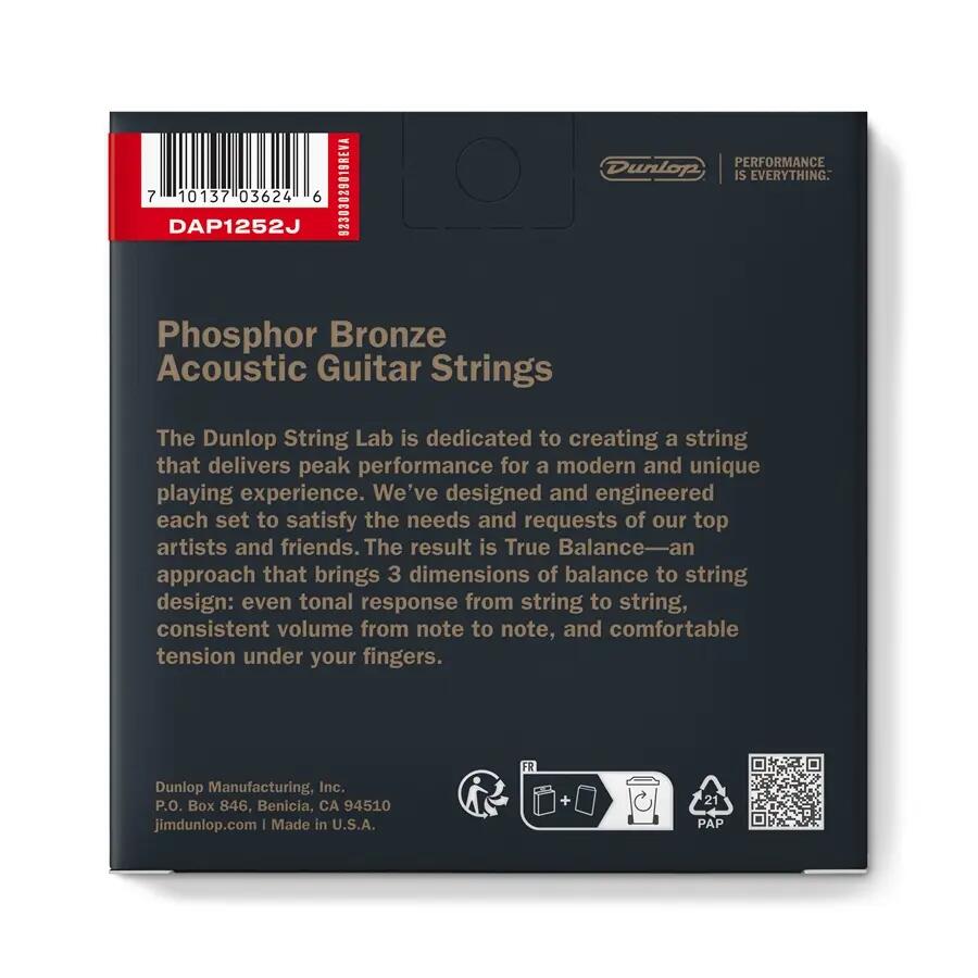 Dunlop DAP1252J Acoustic Phosphor Bronze, Medium Set/12