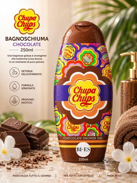 Chupa Chups Bagnoschiuma da 250 ml Chocolate [Conf. da 12 pezzi]