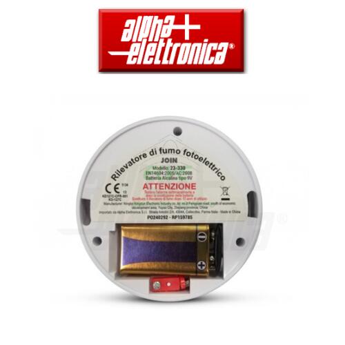 ALPHA ELETTRONICA - 23-330 Rivelatore di fumo fotoelettrico a batteria