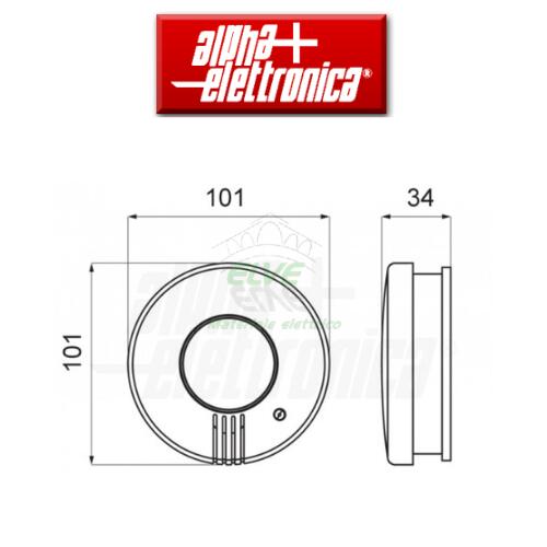 ALPHA ELETTRONICA - 23-330 Rivelatore di fumo fotoelettrico a batteria