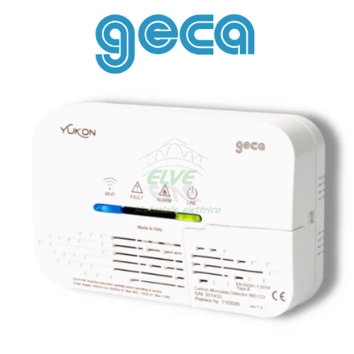 GECA - 38602627 YUKON 860 CO rivelatore monossido di carbonio WI-FI 230V