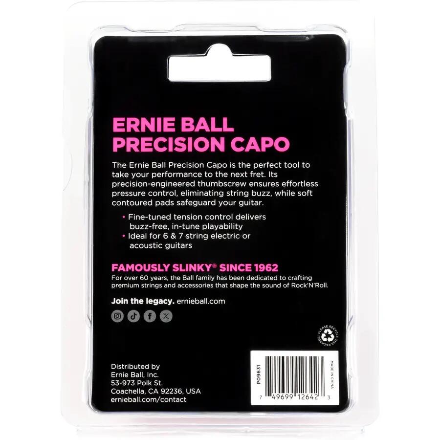 Ernie Ball 9631 Precision Capo Black