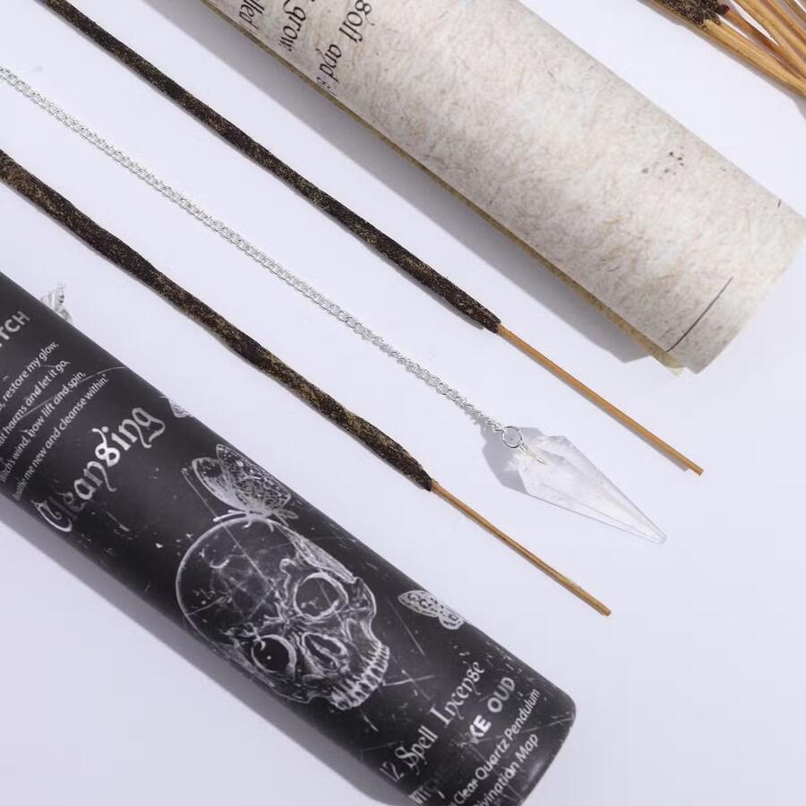 Incenso per Incantesimi Ancient Witch - Purificazione – Pendolo Cristallo di Rocca