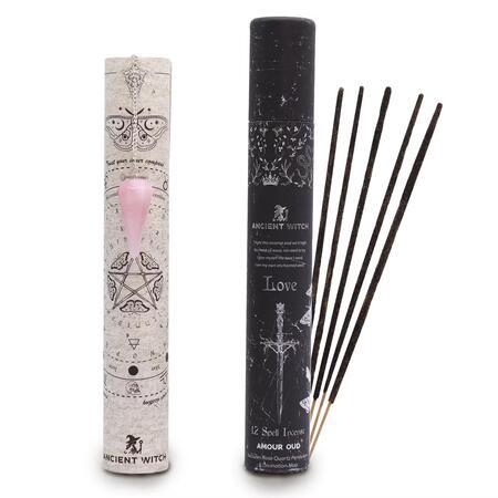 Incenso per Incantesimi Ancient Witch - Amore – Pendolo Quarzo Rosa