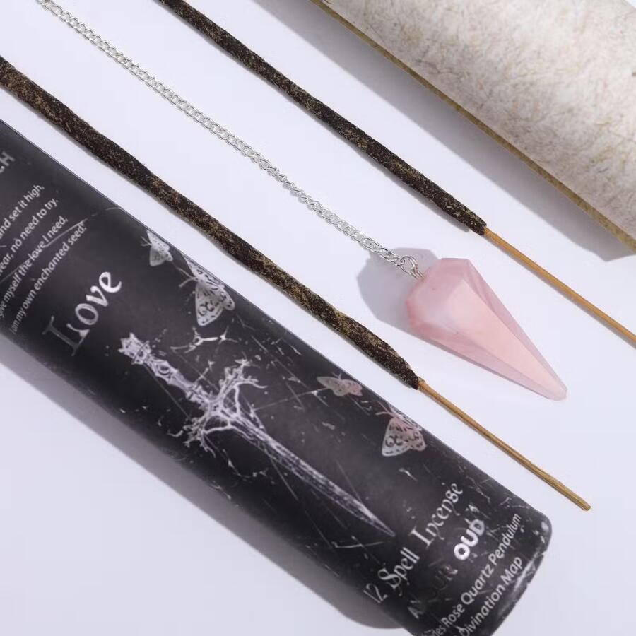 Incenso per Incantesimi Ancient Witch - Amore – Pendolo Quarzo Rosa