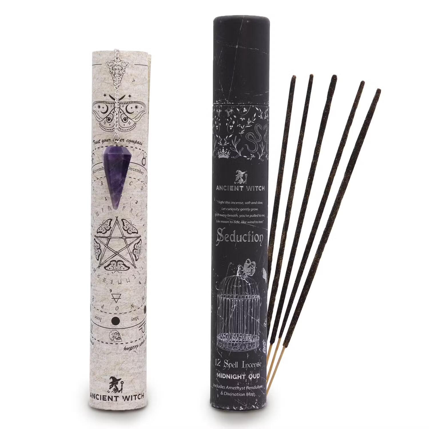 Incenso per Incantesimi Ancient Witch - Seduzione – Pendolo Ametista