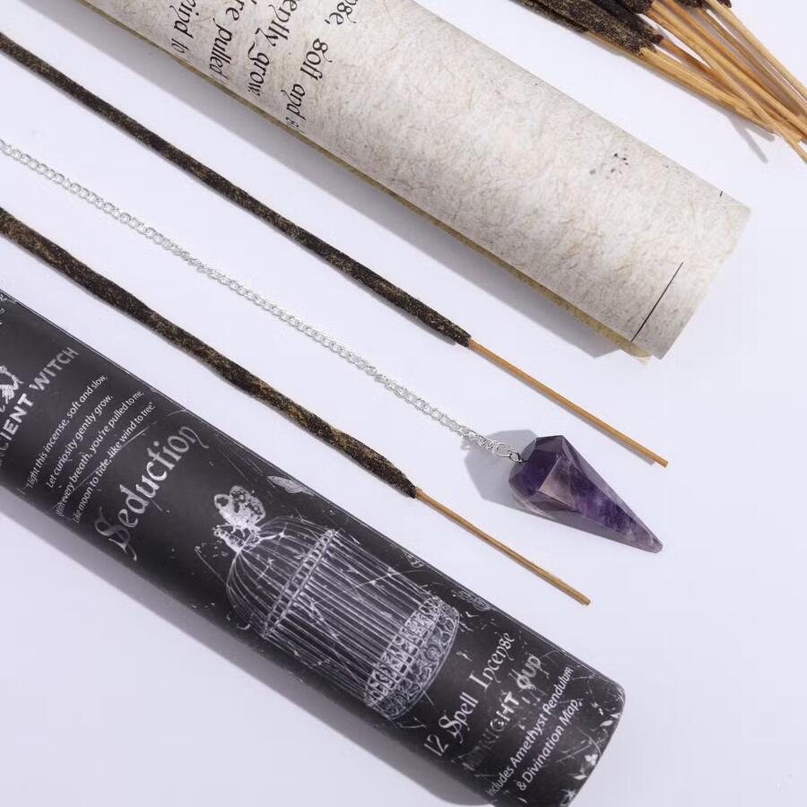 Incenso per Incantesimi Ancient Witch - Seduzione – Pendolo Ametista