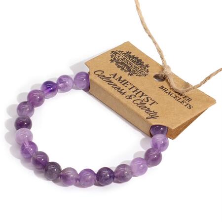 Bracciale in Ametista - 8 mm