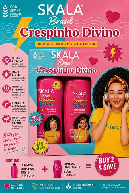 Skala Expert Brasil Crespinho Divino Shampoo + Balsamo