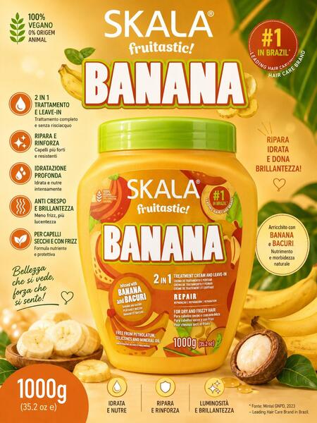 Skala Expert Banana 2 in 1 maschera per capelli da 1 kg