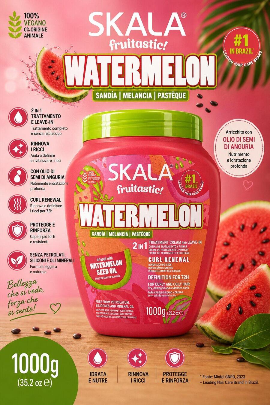 Skala Expert Watermelon 2 in 1 maschera per capelli da 1 kg 
