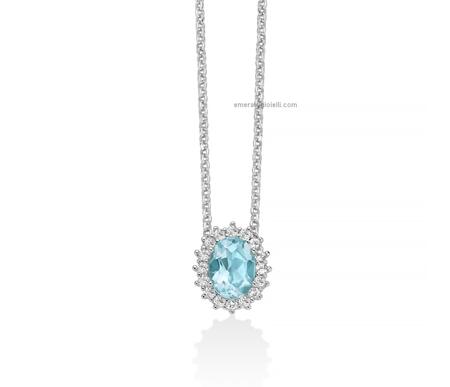 CLD5089 Collana Miluna con pendente Gemma del Cielo 