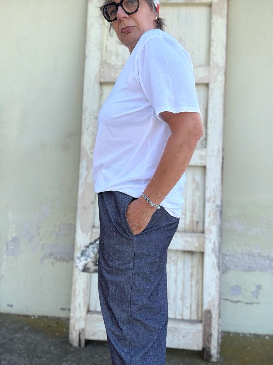 Pantalone bermuda jeans leggero
