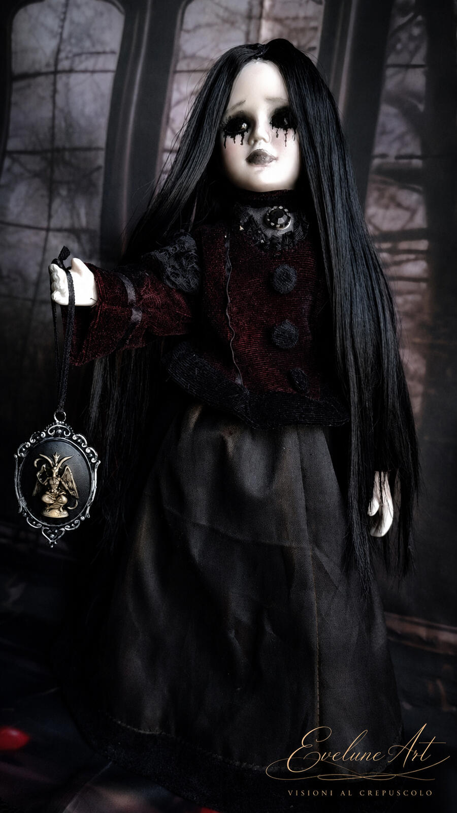 Rachela e Baphomet Bambola in porcellana 