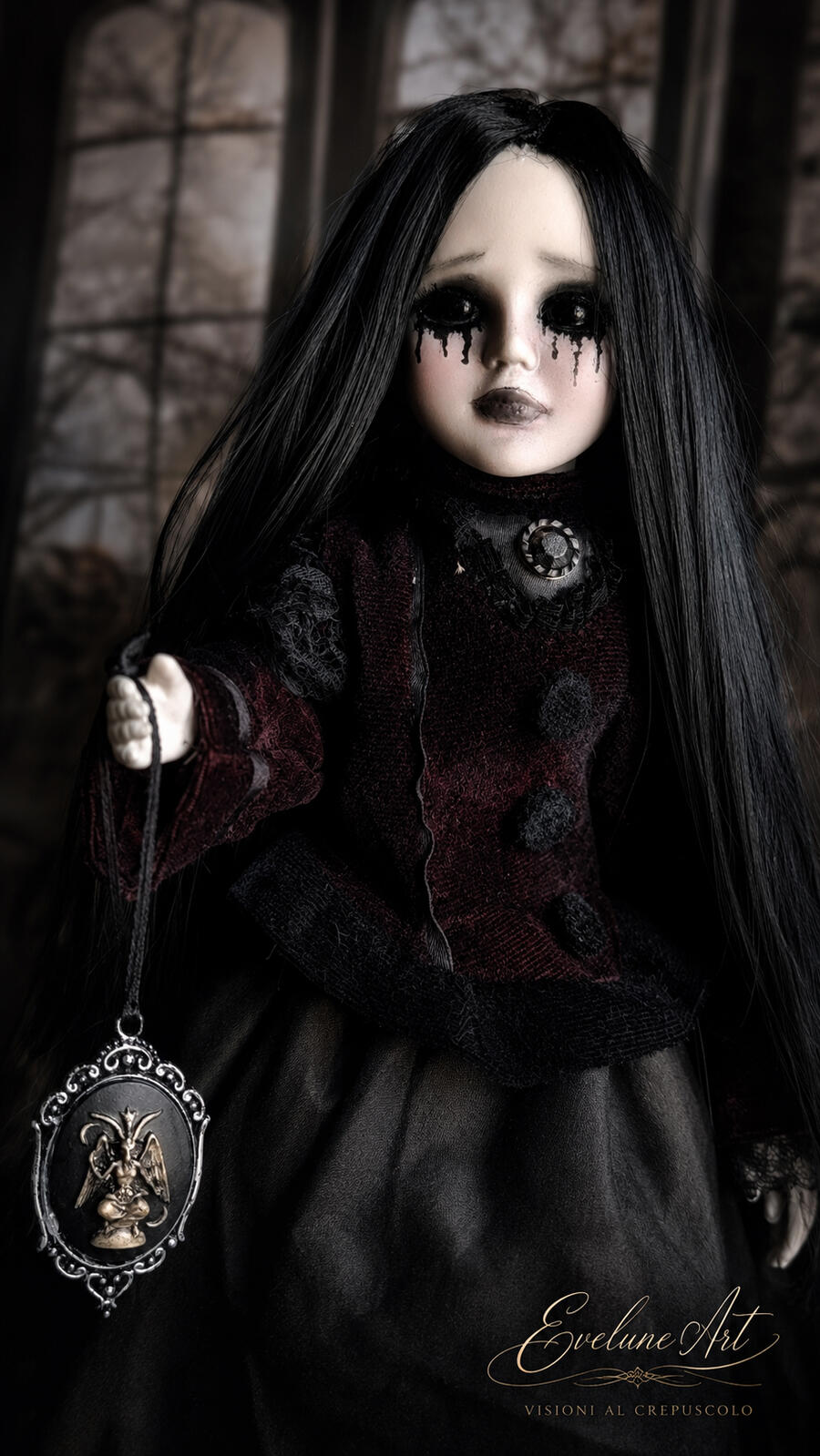 Rachela e Baphomet Bambola in porcellana 