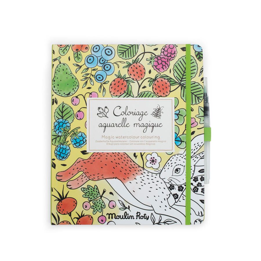 Quaderno da colorare acquerello magico - Il giardino