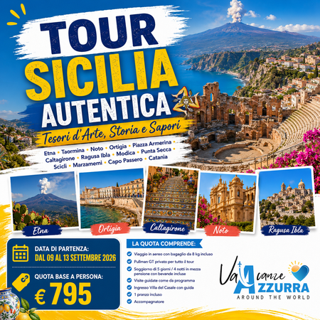 9 SETTEMBRE 2026 SICILIA AUTENTICA 5 GIORNI 