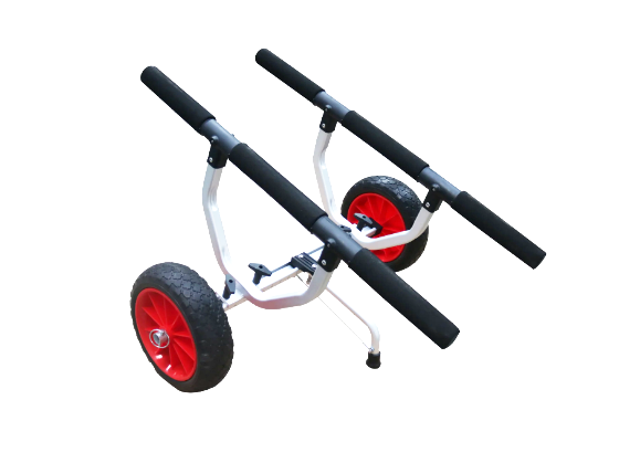 Carrello per canoa SKF con ruote in gomma piena - per kayak pesanti - smontabile in alluminio