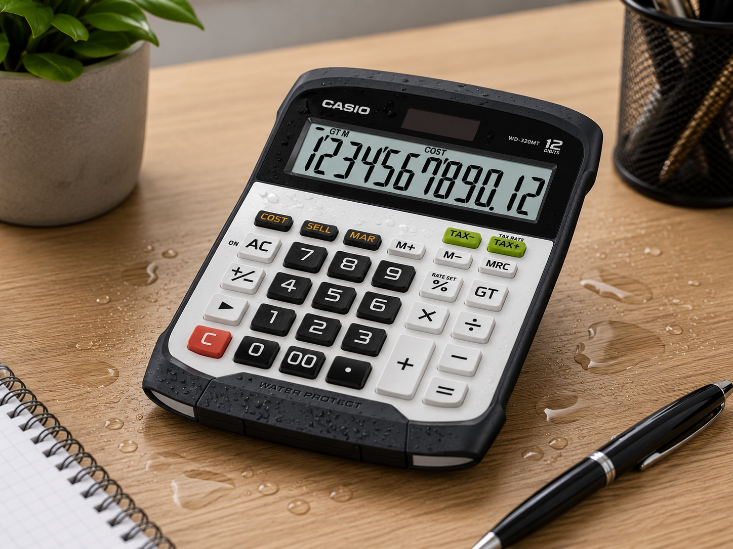 Calcolatrice da Tavolo WATER PROOF WD-320MT 12 Cifre CASIO