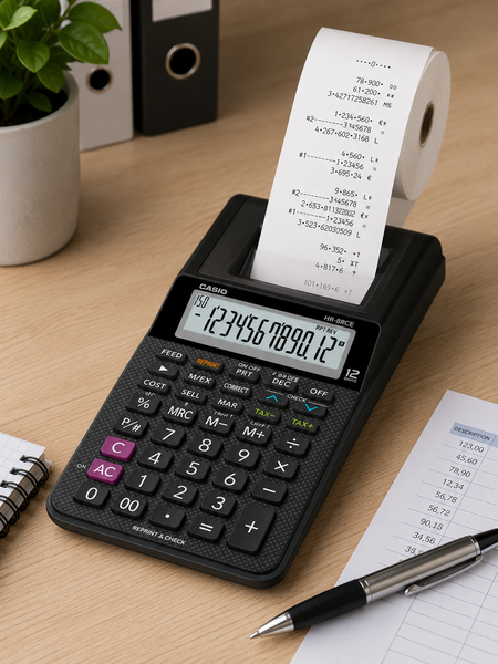 Calcolatrice Scrivente da Tavolo HR-8RCE 12 Cifre CASIO