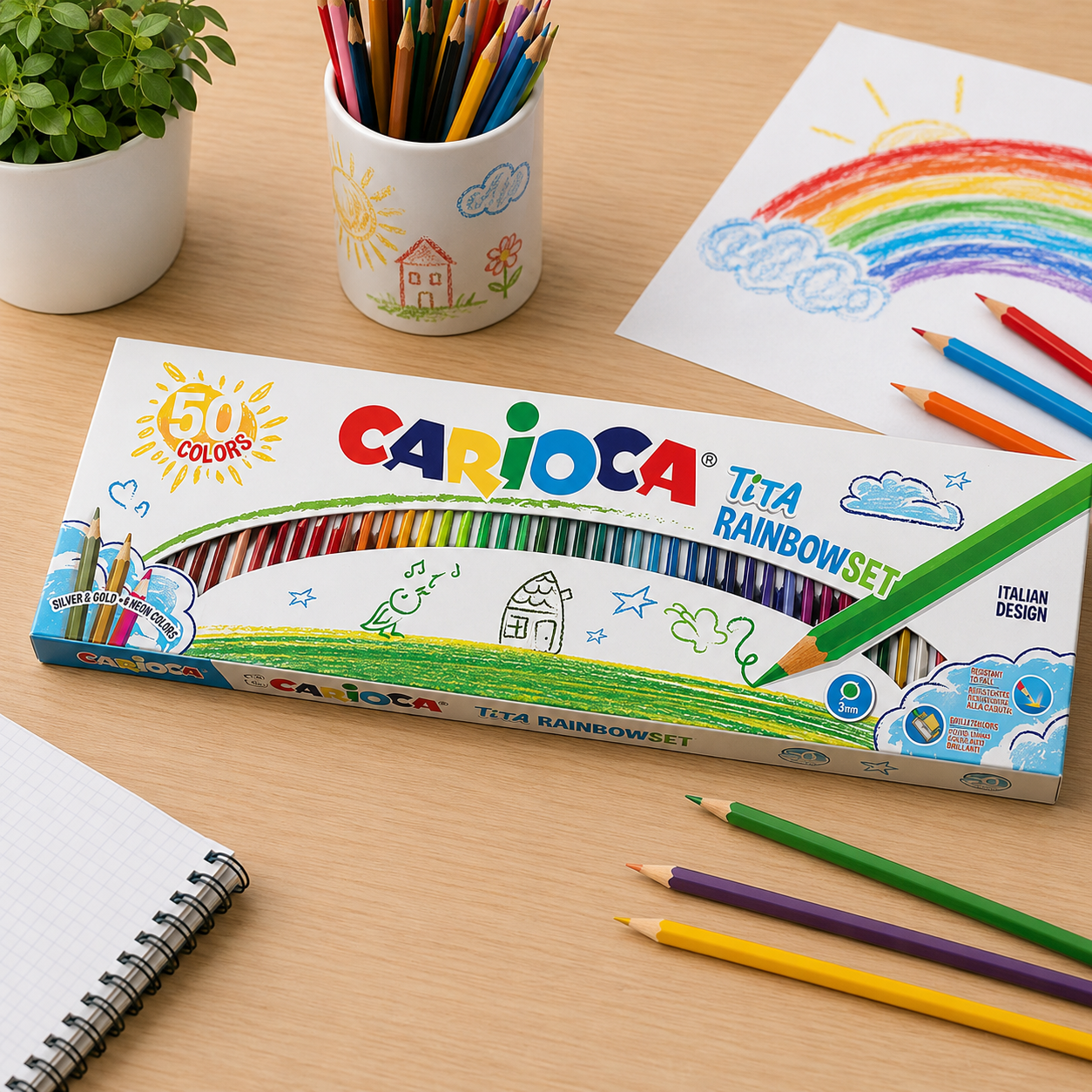 Pastelli Assortiti TITA Rainbow CARIOCA - conf. 50 pz