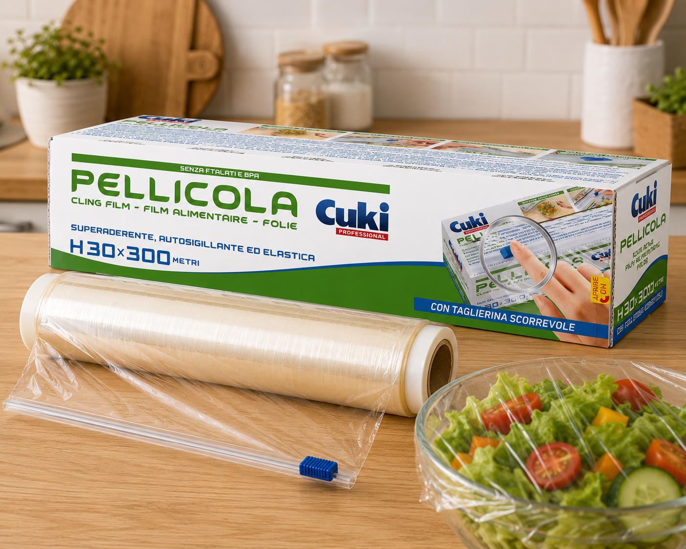 Pellicola da Cucina in PVC rotolo 300 mm x 300 mt CUKI