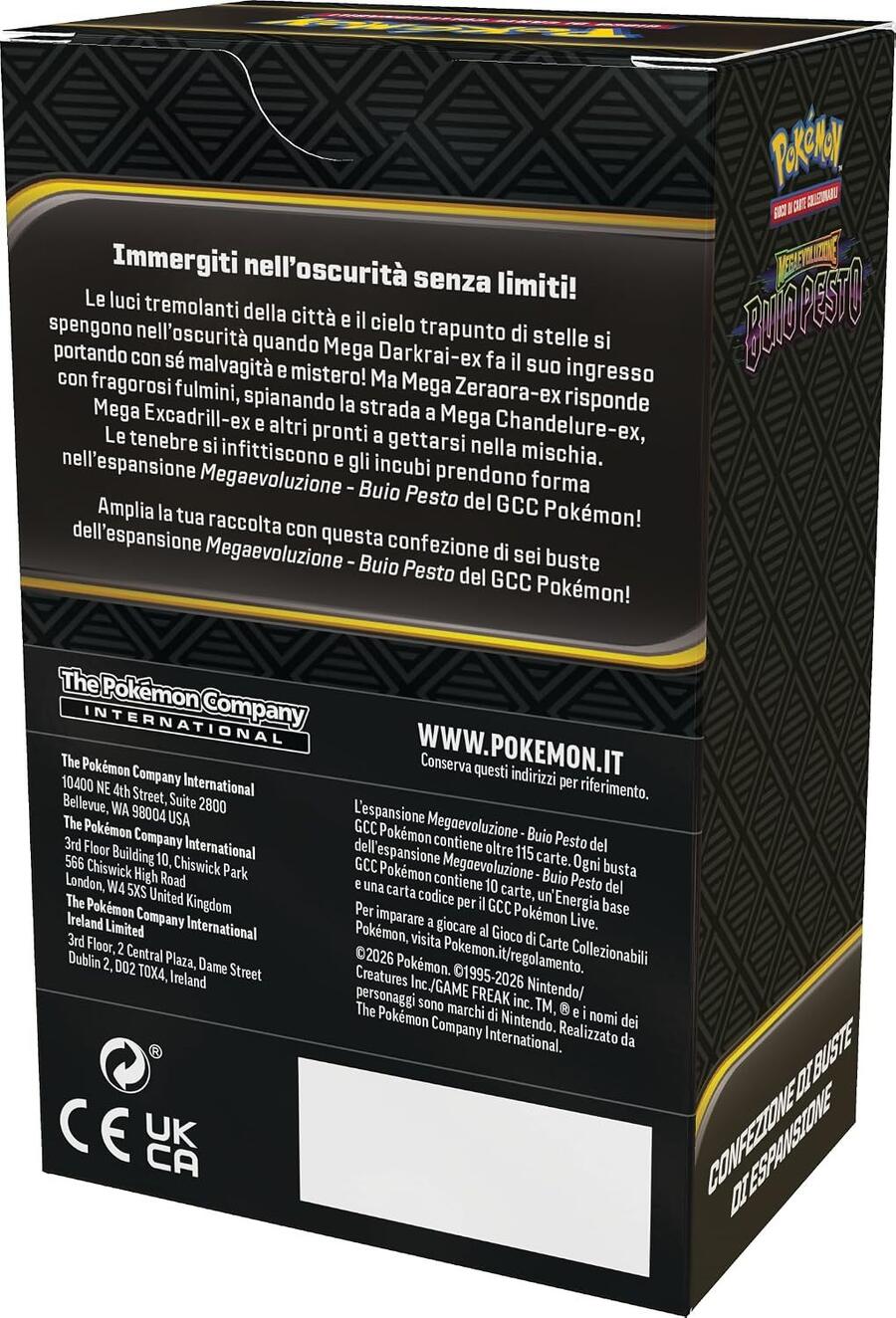 Pokémon: confezione di buste dell’espansione Megaevoluzione - Buio Pesto del GCC Pokémon (6 buste di espansione), Edizione in Italiano