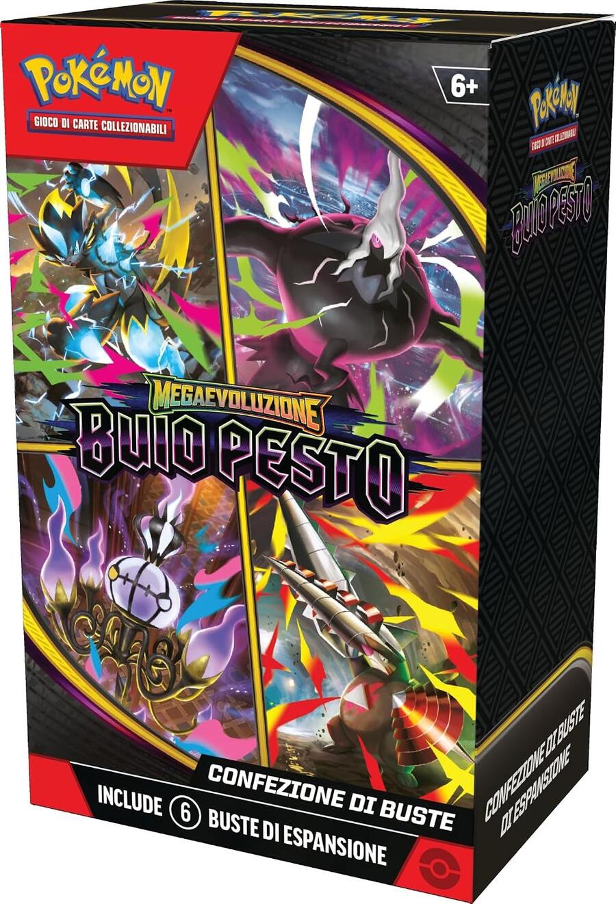 Pokémon: confezione di buste dell’espansione Megaevoluzione - Buio Pesto del GCC Pokémon (6 buste di espansione), Edizione in Italiano