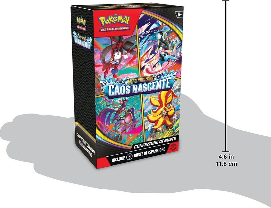 Pokémon: confezione di buste dell’espansione Megaevoluzione - Caos Nascente del GCC Pokémon (sei buste di espansione), Edizione in Italiano