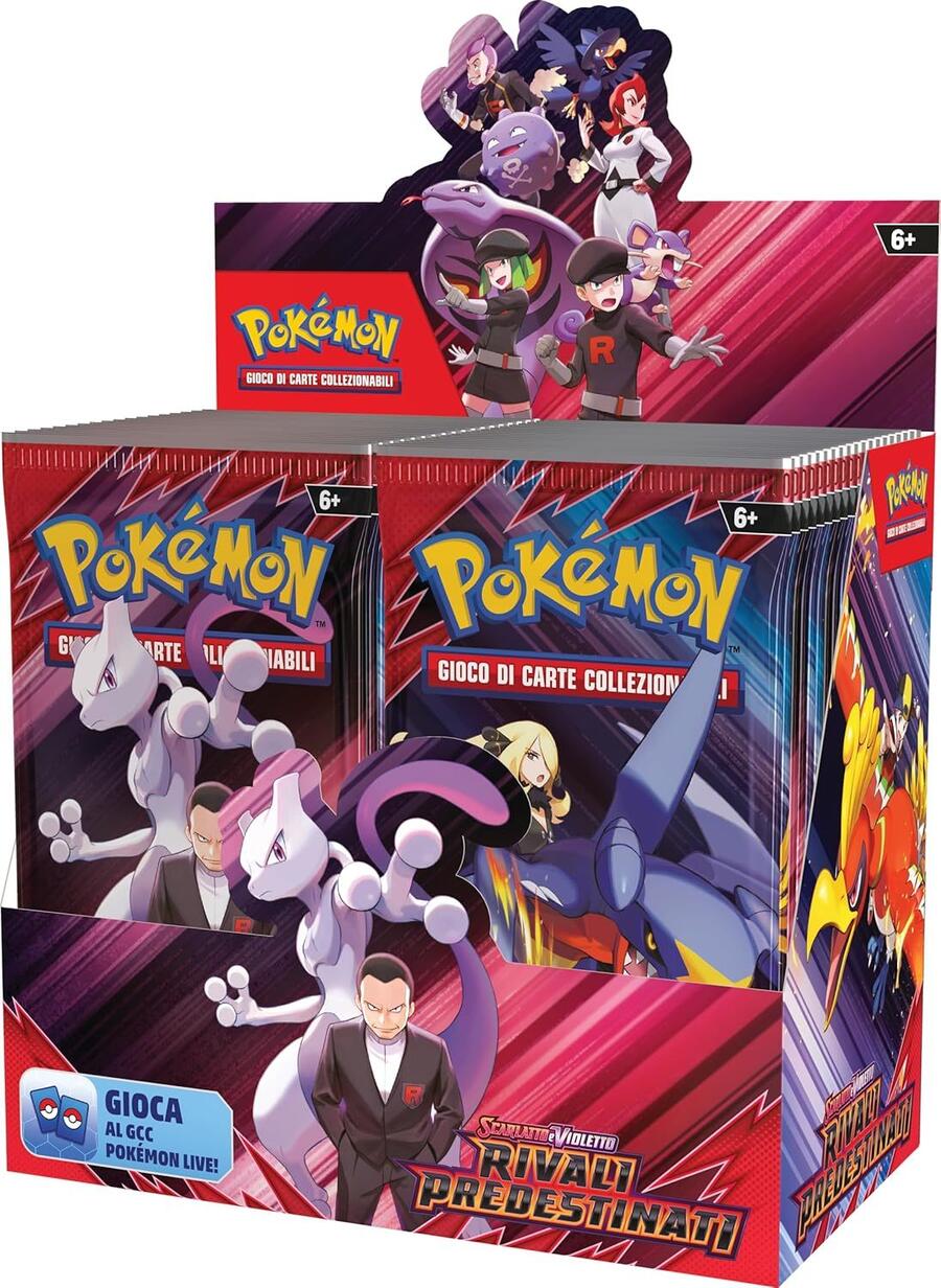 Pokémon GCC: espositore chiuso di buste dell’espansione Scarlatto e Violetto - Rivali Predestinati (36 buste di espansione), edizione in italiano