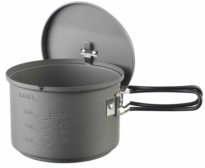 ESBIT Cookset Con Fornello ad Alcool 1,5 L Hard Anodized Aluminum