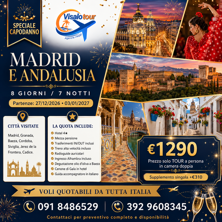 CAPODANNO MADRID E ANDALUCIA 