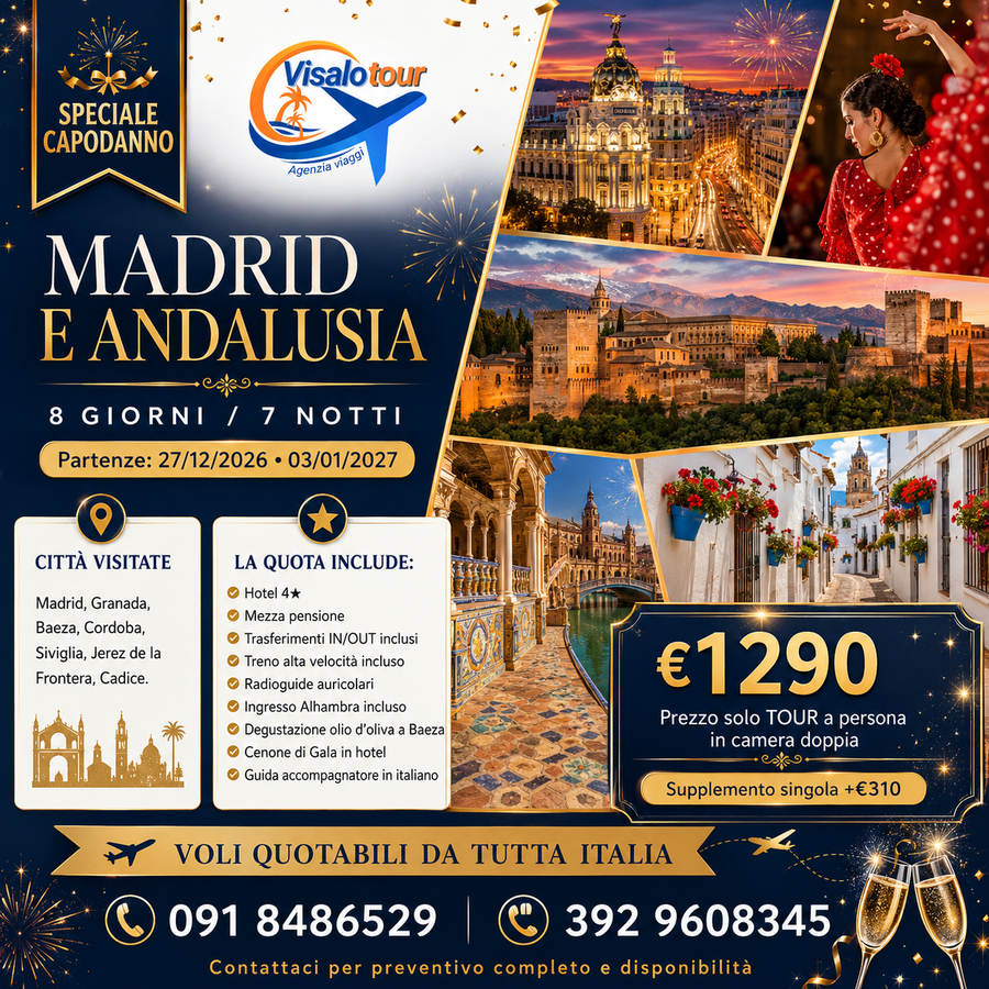 CAPODANNO MADRID E ANDALUCIA 
