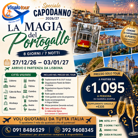 LA MAGIA DEL PORTOGALLO – CAPODANNO 2026/2027