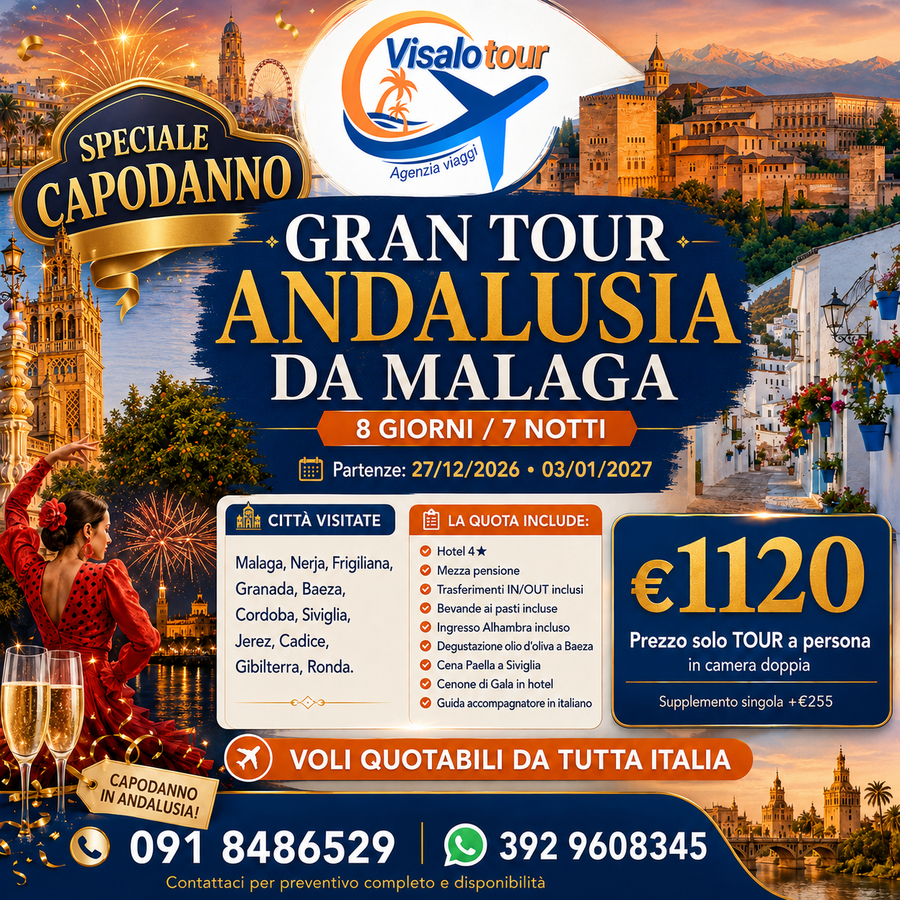 GRAND TOUR ANDALUCIA SPECIALE CAPODANNO