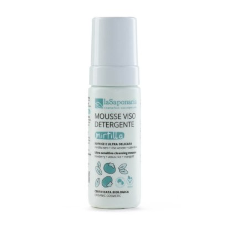 La Saponaria - Mousse viso detergente Mirtilla