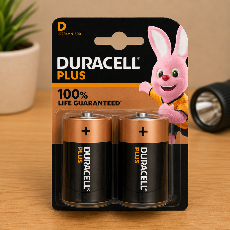 Batteria / Pila PLUS  (MN1300) D Torcia DURACELL - conf. 2 pz
