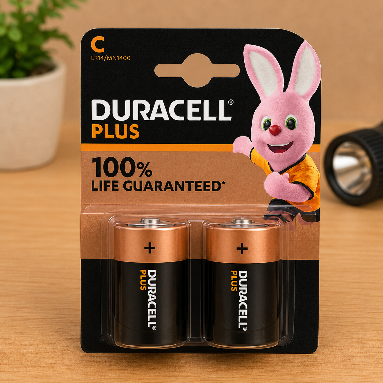 Batteria / Pila PLUS (MN1400) C Mezza Torcia DURACELL - conf. 2 pz