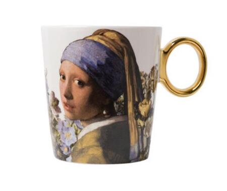 Heinen Delfts Blauw - Tazza in ceramica da 300 ml: Girl with a Pearl Earring