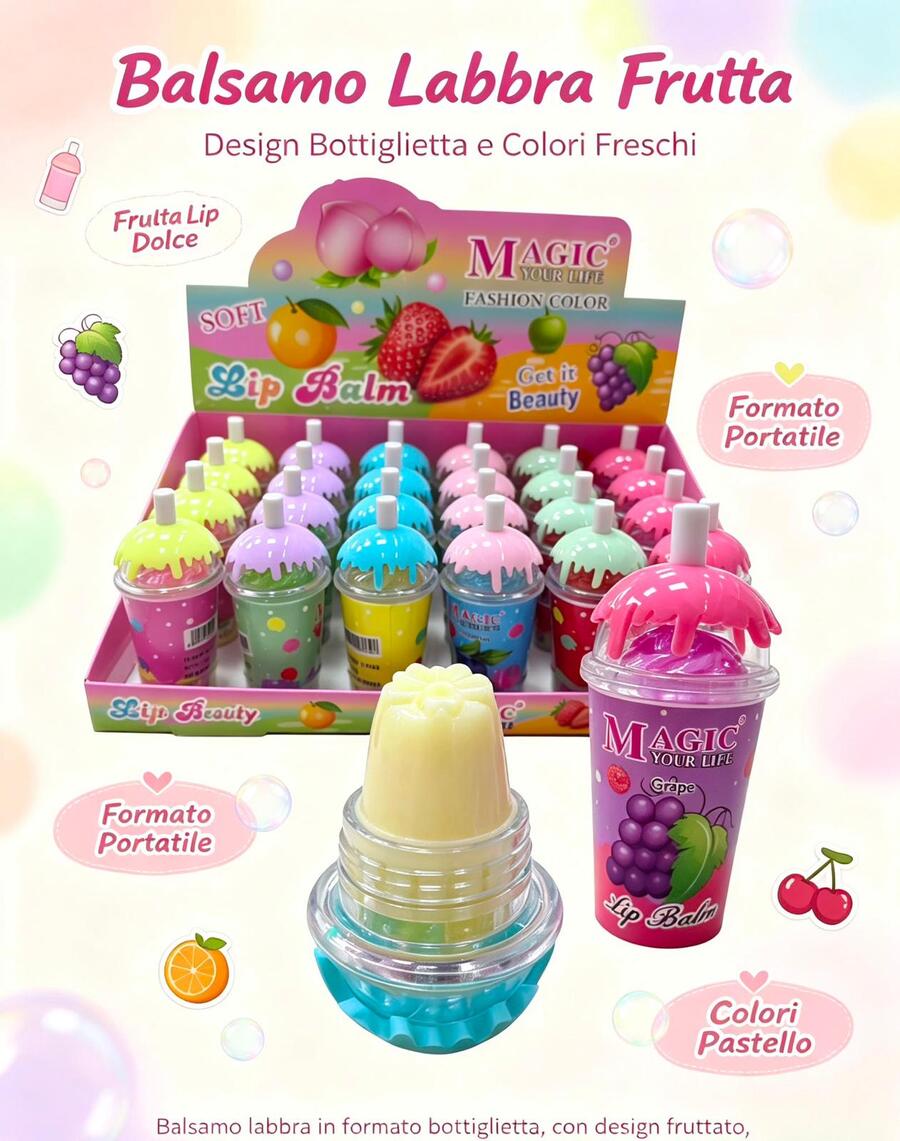 Magic Your Life Lip Balm Conf. da 24 pezzi]
