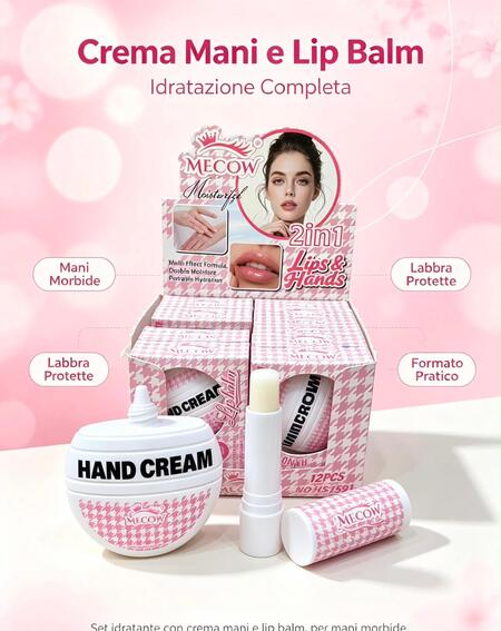Mecow 2 in 1 Lips & Hands [Conf. da 12 pezzi]