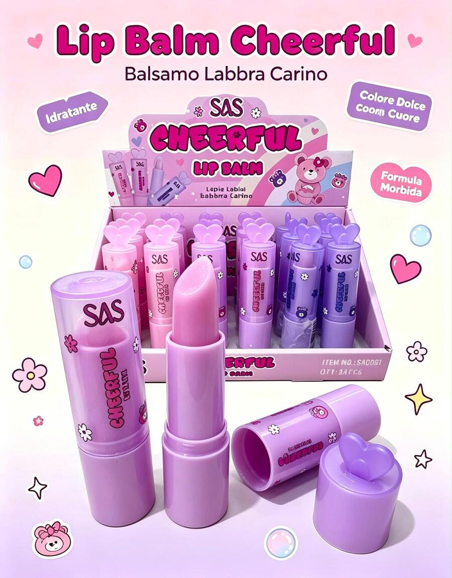 Sas Lip Balm Cherful [Conf. da 24 pezzi]