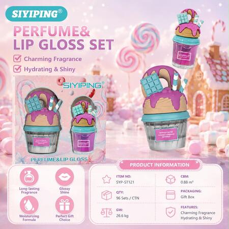 Siyiping Set Perfume & Lip Gloss Sweet Delicious