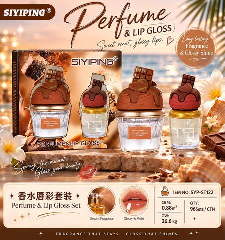 Siyiping Set Perfume & Lip Gloss Sweet Scent Cioccolato