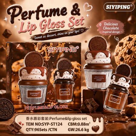 Siyiping Set Perfume & Lip Gloss Delicious Chocolate